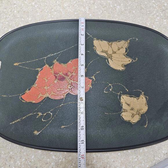 Japanese Norleans Serving Tray With Fall Design Vintage Mid-Century Modern - Picture 7 of 8